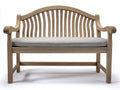 Banc de jardin - Bois-Tissu - 149 x 64 x 94 cm - Bois grisé-Gris clair - Style rustique