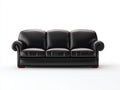 Canapé 3 places - Similicuir - 210 x 91 x 90 cm - Noir - Style classique compact
