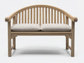 Banc de jardin - Bois-Tissu - 146 x 64 x 92 cm - Bois naturel-Beige clair - Style classique