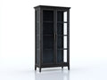 Vitrine - Bois-Verre - 91 x 45 x 196 cm - Noir - Style industriel élégant