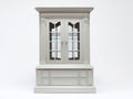 Vitrine - Bois-Verre - 107 x 49 x 207 cm - Blanc cassé - Style classique architectural