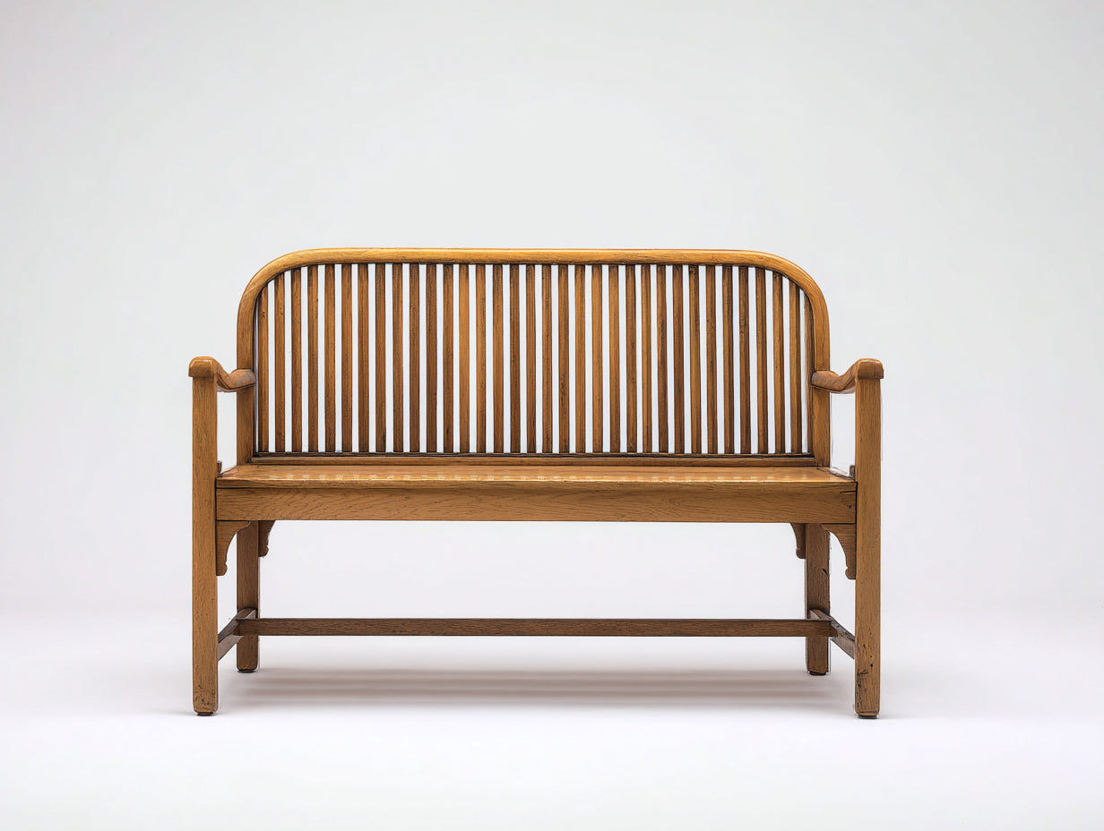 Banc de jardin - Bois - 120 x 60 x 89 cm - Brun clair - Style classique